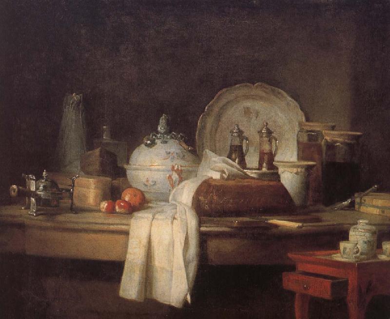 Jean Baptiste Simeon Chardin Housekeeper s kitchen table oil painting picture